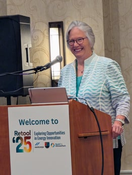 Coogan at Retool25 podium